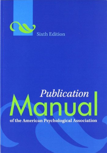 Publication Manual by APA 6th Edition