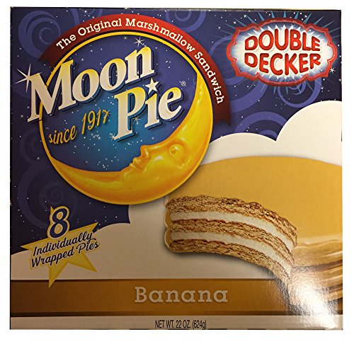 Moon Pie - Double Decker Banana - Box of 8 Individually Wrapped Pies