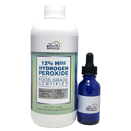 12% Hydrogen Peroxide Food Grade - 16 oz Bottle - Recommended by The One Minute Cure Book