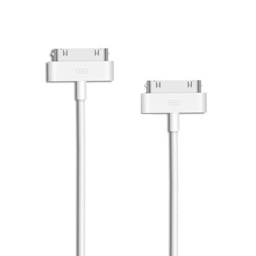 30 Pin Charger Cable Compatible with iPhone 4 4s 3G 3GS, iPad 1st 2nd 3rd Generation, iPod Touch, iPod Nano, iPod Classsic USB Sync & Charging Cord (2-Pack)