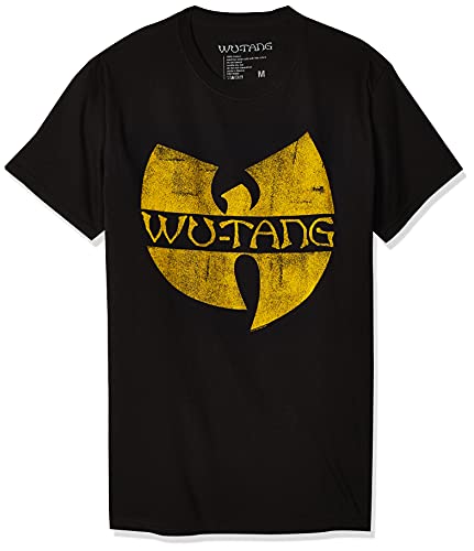 FEA unisex adult Wu Tang Clan Classic Yellow Logo T-shirt novelty t shirts, Black, Large US