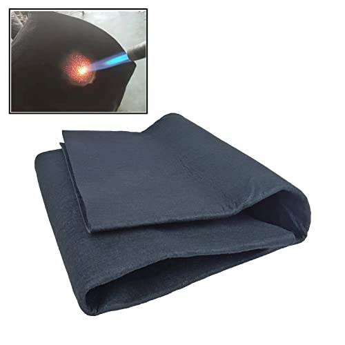 Fireproof Felt Welding Blanket Flame Retardant Fabric up to 1800F Heat Shield for Wood Stove Smoker Grill Insulation Blanket Fire Pit Mat Fireplace Floor Protector 39x39 inches