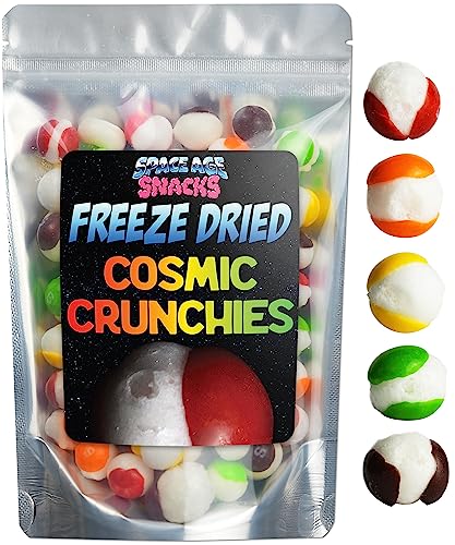 Premium Freeze Dried Skittles - Cosmic Crunchies Freeze Dried Candy Shipped in Box for Extra Protection - Space Age Snacks Freeze Dry Candy Freetles for All Ages (4 Ounce)