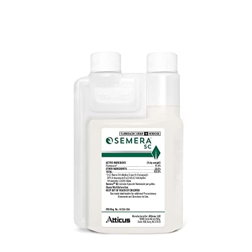 Semera SC Herbicide Concentrate (8 oz) by Atticus (Compare to SureGuard)  Flumioxazin Weed Killer  Season Long Lawn and Aquatic Weed Control