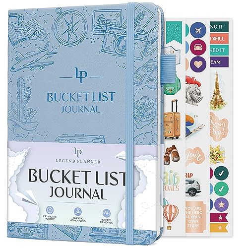 Legend Bucket List Journal  The Ultimate Tool to Plan Adventures, Travels, Goals & Experiences  Bucketlist Book for Couples & Personal Use  Illustrated Bucket List Notebook  A5 Size, Periwinkle