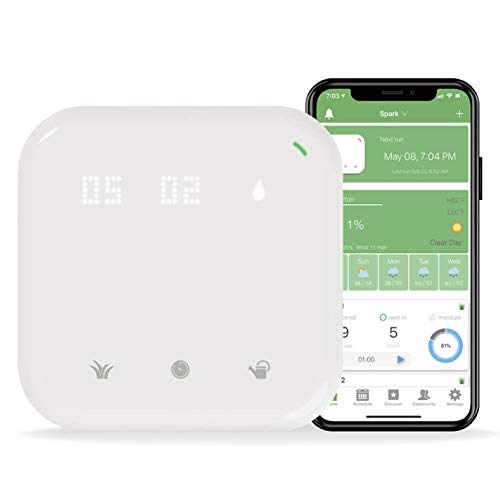 Netro Spark Smart Sprinkler Controller, WiFi, Weather Aware, Remote Access, Compatible with Alexa (8 Zone)