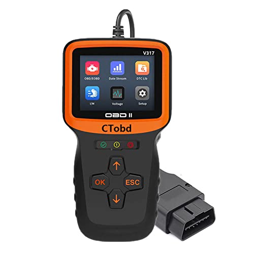 CTobd V317 obd2 Scanner Diagnostic Tool Professional Vehicles Scan Tools Car Check Engine Fault Warning Light Code Reader with Reset Clear for All OBD ii EOBD Protocol Cars Automotive