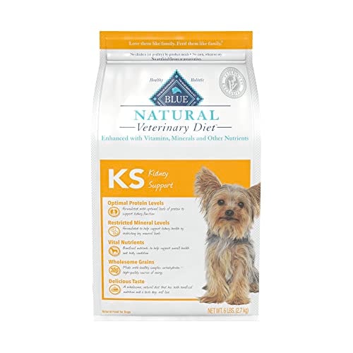 Blue Buffalo Natural Veterinary Diet KS Kidney Support Dry Dog Food, Chicken 6-lb bag