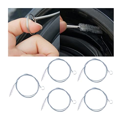 zipelo 5PCS Car Sunroof Drain Brush Cleaner, Car with Sunroof Trunk Drain Hole Flexible Nylon Hose Pipe, Vehicle Dirt Clogging Cleaning Brush for Straw, Siphon Hose, Sunroof Drain