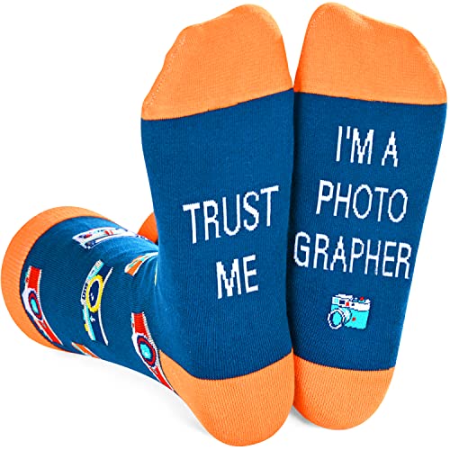 HAPPYPOP Unisex Photography Socks Photographer Socks Camera Socks, Photographer Gifts Cool Gifts For Photographers Photography Gifts Camera Gifts