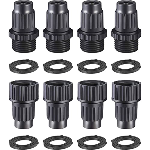 ECODESEO Expandable Garden Hose Repair Kit, Plastic Flex Hose Repair Kit, Male and Female Hose End Repair Fittings/Connector, 4 Pack