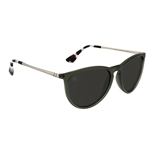 Blenders Eyewear North Park  Polarized Sunglasses  Classic Shape, Mixed Metal Frame  100% UV Protection  For Men and Women  Olive U