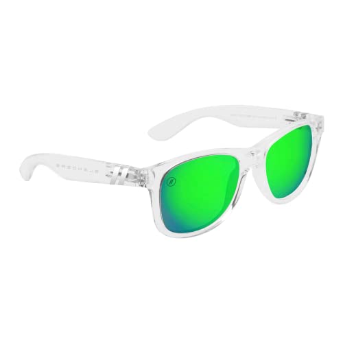 Blenders Eyewear M Class X2  Polarized Sunglasses  Round Lens, Spring Loaded Hinge  100% UV Protection  Unisex  Natty Ice Lime X2