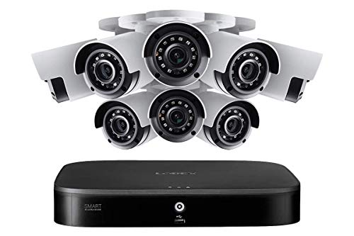 Lorex 4K Security Camera System, Ultra HD Indoor/Outdoor Analog Wired Bullet Cameras with Motion Detection Surveillance, Color Night Vision & Smart Home Compatibility, 1TB 8 -Channel DVR, 8 Cameras