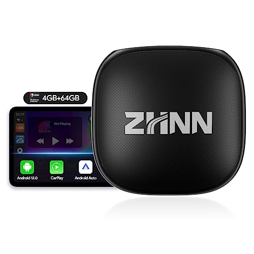 ZHNN Android 12 Carplay Magic Box with Netflix YouTube, 8-Core 4+64G Wireless Carplay AI Box with Playstore/MirrorLink, Stream Media to Your Car Magic Box Carplay, Support/SIM/TF Card