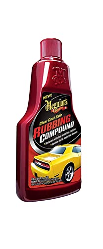 Meguiar's Clear Coat Safe Rubbing Compound - Clear Coat Safe Paint Correction - Swirl Removal & Scratch Removal in One Easy to Use Product - 16 Oz