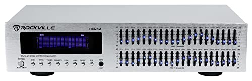 Rockville REQ42-S 2 x 21 Band Home Theater Equalizer w/ Audio Spectrum Analyzer