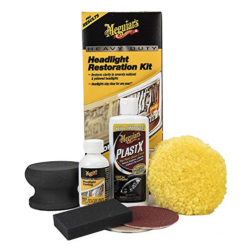 Meguiar's Heavy Duty Headlight Restoration Kit, Car Headlight Cleaner and Restorer