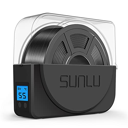 SUNLU Filament Dryer Box for 3D Printer Filament, Keep Filament Dry During 3D Printing, Filament Holder, Storage Box, Black