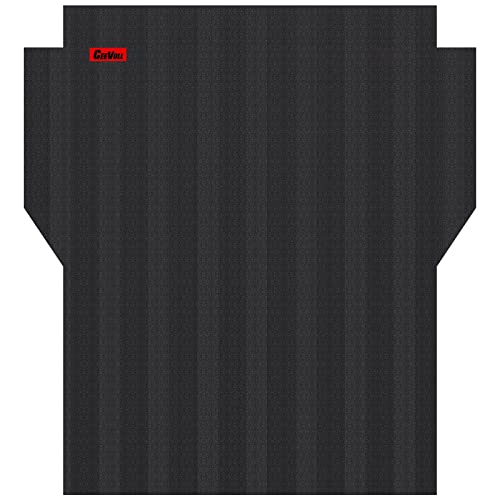 GEEVOLL Heavy Duty Rubber Truck Bed Mat for 2005-2023 Toyota Tacoma 5ft Short Bed, Tacoma Accessories, Toyota Tacoma Truck Bed Mat, Black