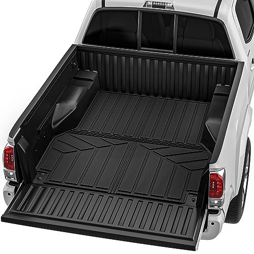 AUTOSAVER88 TPE Truck Bed Mat for 2005-2023 Toyota Tacoma Double Cab with 5ft Short Bed 4-Door, Tacoma Accessories, Heavy-Duty Toyota Tacoma Truck Bed Mat, Black