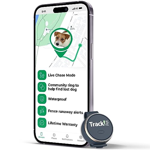 Tracki Cat Dog GPS Tracker Tiny & Light Waterproof Fits All Pet Collars, Unlimited Distance Works Worldwide Mini Size Smart Locator Subscription required