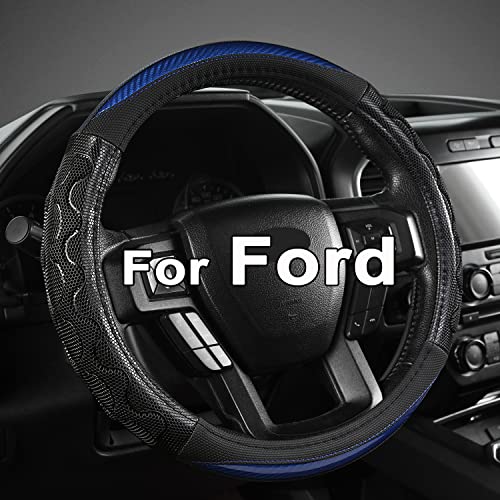 GIANT PANDA Car Steering Wheel Cover for Ford F150 F250 F350 Expedition 15.5-16 inches - Blue