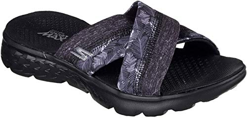 Skechers On The Go 400 Tropical Womens Slide Sandals Black 10