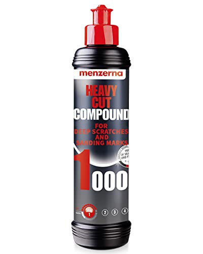 menzerna "Heavy Cut Compound 1000" I Abrasive Polishing Compound for Deep Scratches, Sanding Marks, Swirls & Holograms I Buffing and Polishing Compound for Scratch Repair I Silicone Free I 8 fl oz.