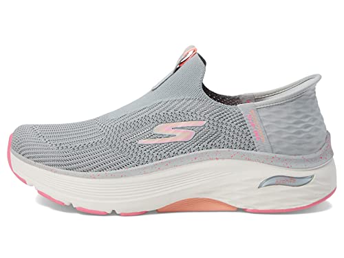 Skechers Max Cushioning Arch Fit Fluidity Hands Free Slip-Ins Gray/Pink 10 B (M)