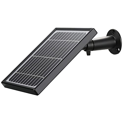 Solar Panel Camera USB Charger: 5v Outdoor Panels Charging Security Wireless Cameras via Micro USB Port - Power Supply for Weatherproof Outside Rechargeable adorcam Surveillance Cameras