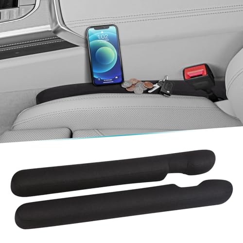 Yetofro Car Seat Gap Filler Universal Fit Orgaziner for Car SUV Truck to Fill The Gap Between Seat and Console Stop Phone Wallet Keys Coins from Dropping Car Seat Drop Stop 2 Pack Black