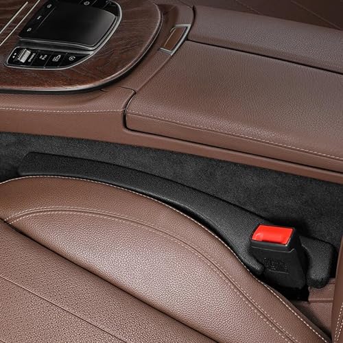 SUNMORN Car Seat Gap Filler, Fits Well in Most Vehicles, Seat Gap Filler, Prevents Items from Falling, Car Gap Filler, Flexible Durable Beautiful Practical (Black)