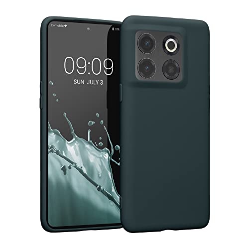 kwmobile Case Compatible with OnePlus 10T 5G Case - Soft Slim Protective TPU Silicone Cover - Dark Slate