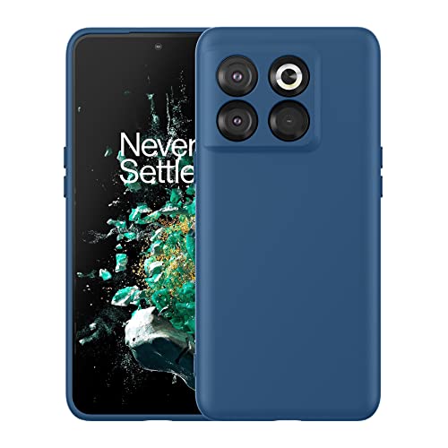 Feitenn for Oneplus 10T 5G Silicone Case,[Microfiber Lining][Shockproof][Slim and Lightweigt] Premium Soft Liquid Rubber Phone Case for Oneplus 10T 5G 2022 (Blue)