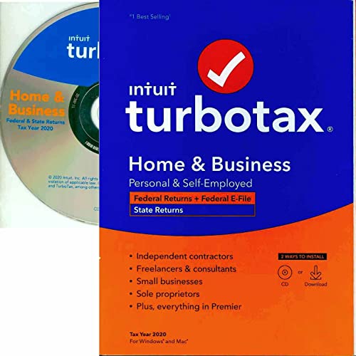 TurboTax Home and Business 2020 - Physical Disc