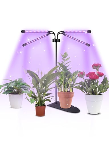 Shyineyou Grows Lights for Indoor Plants Full Spectrum, Plant Light for Indoor Plant with 3 Switch Modes, 3/9/12H Timer, 15W Dimmable Plant Grow Lights for Various Plants 