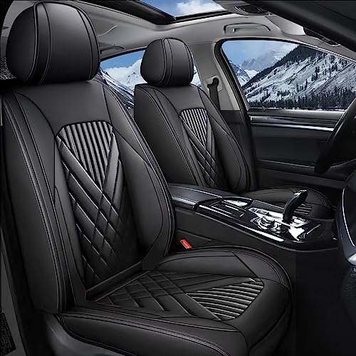 TTX LIGHTING 2PCS Car Seat Covers Front Seat Fit for Kia Sportage 2007-2024 Automotive Seat Cover Protector Waterproof Faux Leather Seat Covers Cushion with Airbag Compatible(Black)