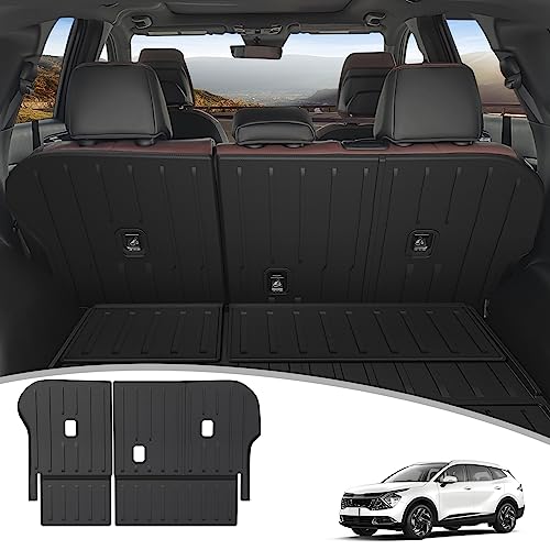 BEEGROW Seat Back Covers for Kia Sportage 2023-2024 Accessories Gas & Hybrid (Not Fit Plug-in Hybrid), All Weather TPE Backrest Dog Mats 2PCS