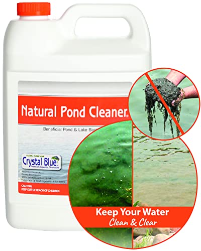 Crystal Blue Natural Pond Cleaner - Muck and Sludge Remover, Safe for Koi - 1 Gallon