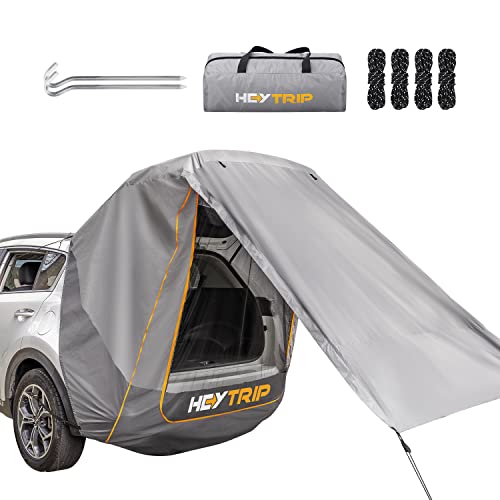 HEYTRIP SUV Tailgate Tent with Awning Shade Waterproof Windproof Hatchback Camping Car Tent, Universal Fit Most SUV/Van/MPV/CUV, Gray