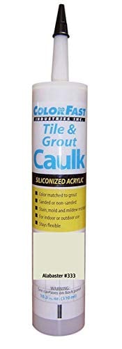 Color Fast Caulk Matched to Custom Building Products (Alabaster Unsanded)