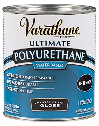 Varathane 200041H Water-Based Ultimate Polyurethane, Quart, Gloss Finish