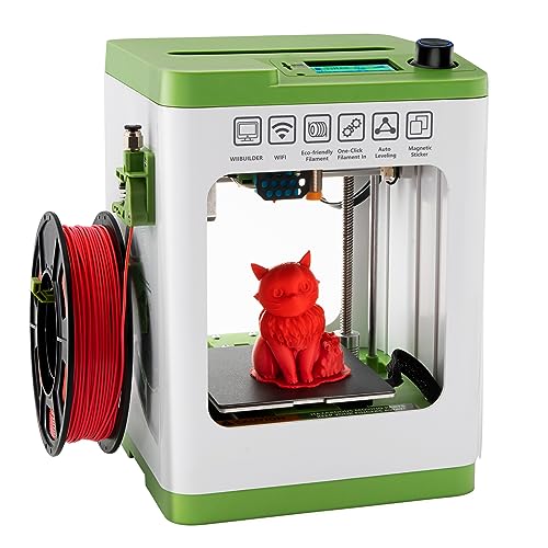 Fully Assembled Mini 3D Printer for Kids and Beginners - Complete Starter Kit with Auto Leveling 3D Printing Machine, 10M PLA Filament, and SD Card - WiFi 3D Home Printer for MAC, Windows, and Linux