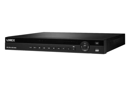 Lorex N882A38B 32 Channel 4K 2x4TB IP Ultra HD Pro Series Security System NVR, Audio, Multiple Recording Modes, Black