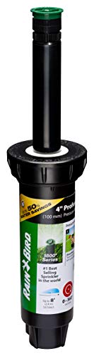 Rain Bird 1804AP8PRS Pressure Regulating (PRS) Professional Pop-Up Sprinkler, Adjustable 0 - 360 Pattern, 6' - 8' Spray Distance, 4" Pop-up Height