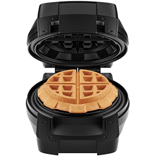 Chefman Big Stuff, Belgian Deep Stuffed Waffle Maker, Mess-Free Moat, 5 Diameter with Dual-Sided Heating Plates, Wide Wrap with Locking Lid, Pour Light Indicator, Cool-Touch Handle, Stainless Steel