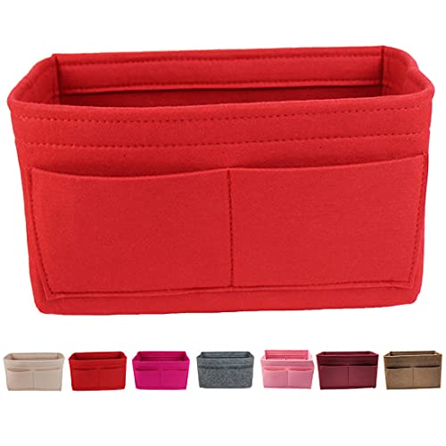 Lmeison Purse Organizer Insert Bag Organizer Tote Bag Organizer Insert Bag Organizer for Tote Handbag Organizer for Women, FOR Speedy Neverfull Tote, Red, Medium