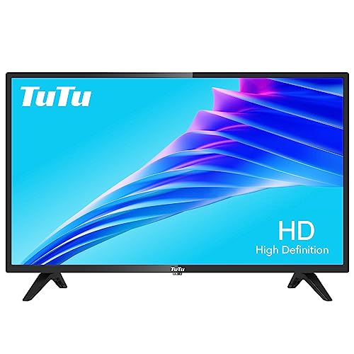 TuTu 32-inch 60Hz 720P HD LED TV Widescreen High Definition Slim Television with Dolby Audio HDMI,USB (2023 Model)