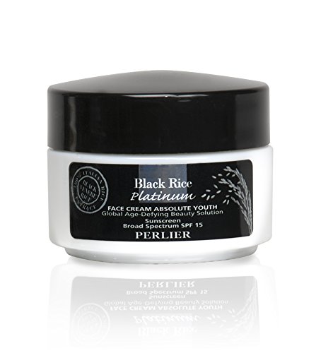 Perlier Black Rice Anti-Aging Face Moisturizer For Women - Wrinkle Cream - Anti-Aging Moisturizer Face Cream w/Black Rice Peptides & Acai Extracts - Youth Cream - SPF 15-1.5 Oz